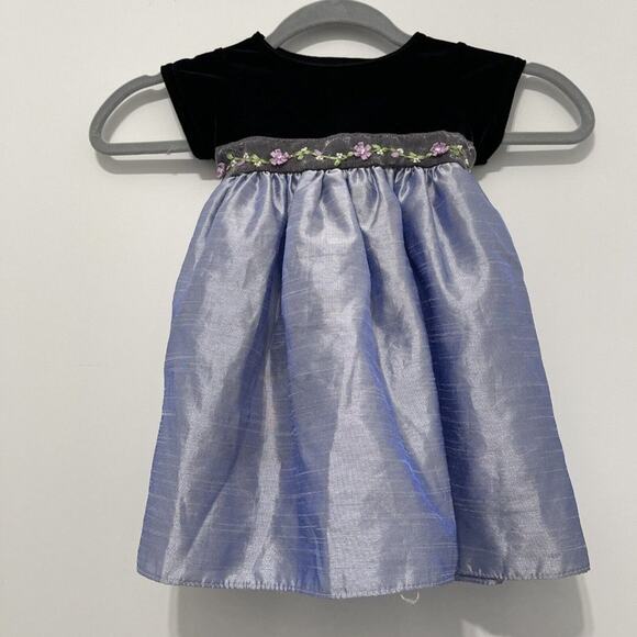 PERFECTLY Dressed Baby Girls Dress Blue Black Size 12 Months - Picture 4 of 7